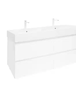 Kúpeľňový nábytok Kúpeľňová skrinka s umývadlom SAT B-Way 119x50x45 cm biela lesk BWAY2120WU2BB BWAY2120WU2BB