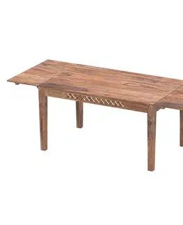 Jedálenské stoly Rozkladací stôl Mira 140/220x90 indický masív palisander