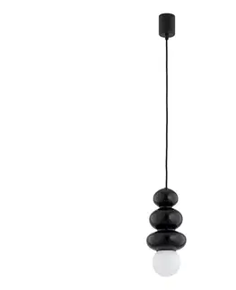 Svietidlá Argon 8788 - Kúpeľňový luster na lanku ORLANDO PLUS 1xG9/6W/230V IP44 čierna 8788