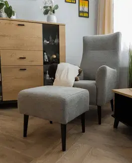 Taburetky KONDELA Samy taburetka sivá / čierna