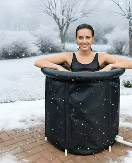 Vírivé bazény KONDELA Otuzo prenosná ochladzovacia kaďa čierna