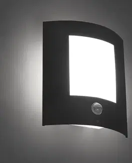 Vonkajsie svetlo so senzorom Vonkajšia nástenná lampa antracit s pohybovým senzorom IP44 - Emmerald 1