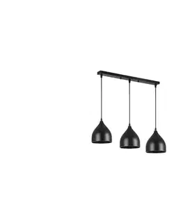 Svietidlá  Luster na lanku COMO 3xE27/60W/230V čierna ZS COMO TRIPLE BLACK