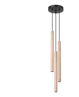 Svietidlá  SL.1268 - Luster na lanku PASTELO 3xG9/8W/230V drevo SL.1268