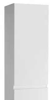 Kúpeľňový nábytok AQUALINE - ALTAIR vysoká skrinka s košom 40x184x31cm, biela AI185R