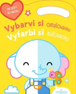 Nalepovačky, vystrihovačky, skladačky Vybarvi si omalovánku Slon/Vyfarbi si maľovanku Sloník