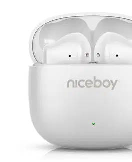 Predlžovacie káble Niceboy Beans 4 POP - Bezdrôtové slúchadlá 200 mAh + 2x 30 mAh IPX4 biela beans-4-pop-white