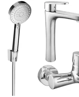 Sprchy a sprchové panely MEXEN/S - Kama R75 Set umývadlové a vaňové batérie s príslušenstvom, chróm 72513R75-00