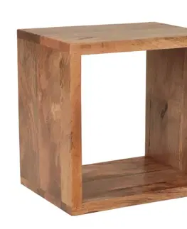 Regály a poličky Police na stenu Gita 40x40x30 indický masív mango