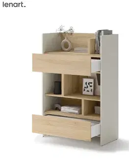Nábytok Dig-net nábytok Regál Lenart BED CONCEPT BC-26 | kašmír / dub nagano