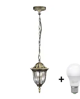 Svietidlá  LED vonkajší luster FLORENCJA 1xE27/10W/230V IP43 SA0391+BG0208