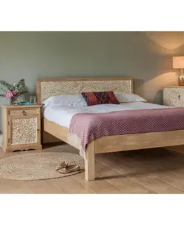 Postele Posteľ Sita 180x200 indický masív mango