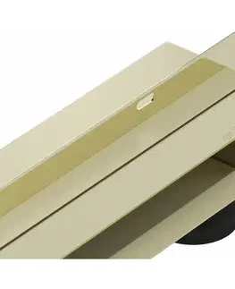 Sprchovacie kúty MEXEN - Flat Wall žľab k stene 2v1 60 cm zlatý 1530060
