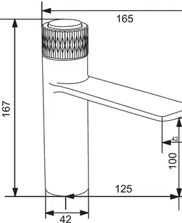 Kúpeľňové batérie MEXEN - Umývadlová batéria Zero +, zlato 71600-50