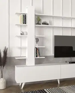 TV stolíky ALENA škandinávska televízny stolík, biela