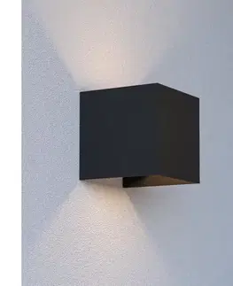 LED osvetlenie Eglo 74115-LED Vonkajšie nástenné svietidlo so senzorom RINCINE LED/2,2W/5V IP44 čierne 74115