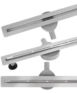 Sprchové žľaby REA - Odtokový žľab FILO Nickel Brush 80 KPL-G6802