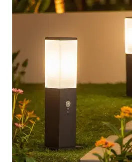Záhradné lampy BRILAGI - Vonkajšia lampa s čidlom NOVA 1xE27/15W/230V 40 cm IP44 antracit FG-KH446PSH-40-SEN-ANT