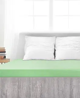 Plachty 4Home jersey prestieradlo Mako zelená, 90 x 200 cm
