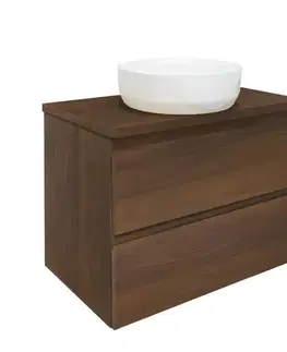 Kúpeľňový nábytok Kúpeľňová skrinka s krycou doskou SAT B-Way 59x50x45 cm orech mat BWAY260NUTDESK BWAY260NUTDESK