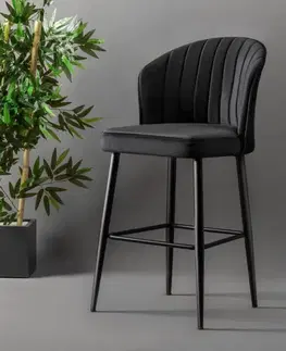 Barové stoličky Bar Stool Set (4 Pieces) Rubi - Black