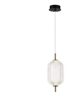 Svietidlá Viokef Lighting LED luster na lanku PELLUCID LED/11W/230V zlatá/priehľadná 4297600