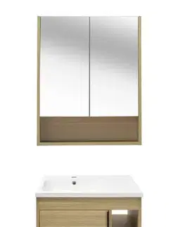 Kúpeľňový nábytok Kúpeľňová zostava s umývadlom a zrkadlovou skrinkou Naturel Lucca 59x70x45 cm dub mat LUCCASET60D LUCCASET60D