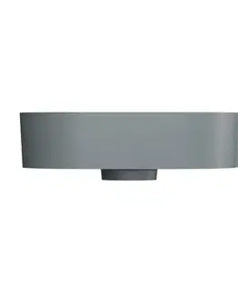 Umývadlá OMNIRES - OVO M+ umývadlo na dosku/závesné - pravé, 55 x 38 cm, ash grey mat; OVO555UWPAG