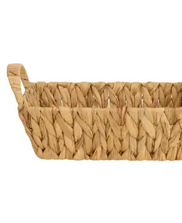 Úložné boxy KONDELA Telor pletený kôš 32,5x17,5 cm hnedá