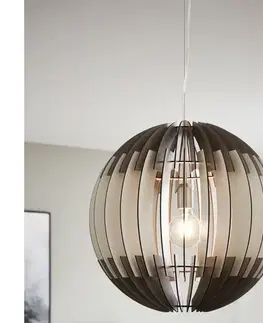Svietidlá Eglo 63256 - Luster na lanku OLMERO PRO 1xE27/60W/230V pr. 40 cm šedá/biela 63256