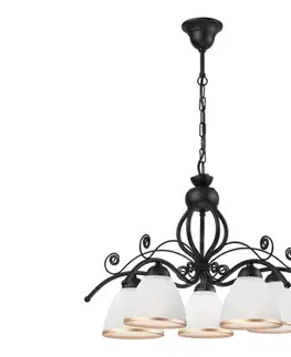 Svietidlá  Luster na reťazi RETRO II 5xE27/60W/230V matná čierna LM 5.51/czarny mat