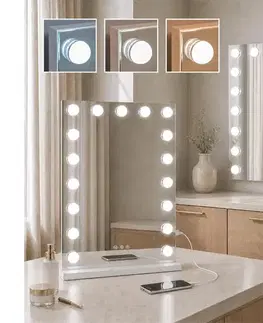 Kúpeľňové zrkadlá BRILAGI - LED Stmievateľné make-up zrkadlo HOLLYWOOD LED/15W/230V 55x70 cm biela FG-M2-WS40-5570-WHT