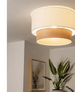 Svietidlá BRILAGI - LED prisadené stropné svietidlo CERIA 1xE27/40W/230V pr. 50 cm biela/béžová BG3991+EG781089