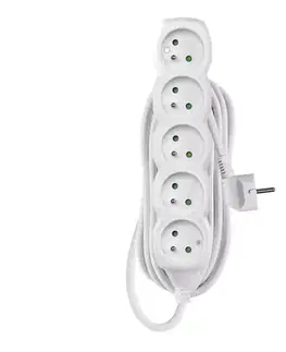Predlžovacie káble  P0510R 10m 5 zásuviek
