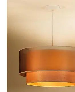 Svietidlá  - Luster na lanku WOOD BOHO 1xE27/15W/230V pr. 45 cm medená/béžová 604062