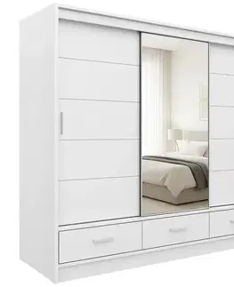 Šatníkové skrine Skriňa Rossa 250 biela