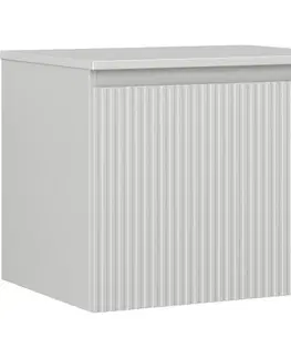 Kúpeľňový nábytok MEXEN/S - Rivel kúpeľňová skrinka pod umývadlo 60 cm s doskou, 1 šuplík, reliéf, šedá mat 91A20-06047-1-BFC62