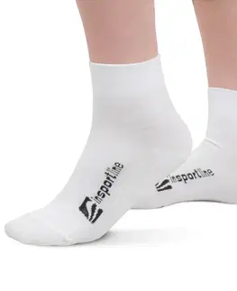 Pánske ponožky Bambusové stredné ponožky inSPORTline Silvatic Mid AG+ antibakteriálne - 3 páry biela - 43-45