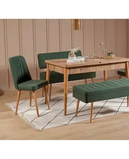 Jedálenské sety Jedálenský set s rozkladacím stolom a stoličkami (5 kusov) Vina 1070 - 4 - Atlantic, Green