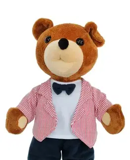 Plyšové a textilné zvieratká Plush Toy Factory Kolor-Plusz Plyšový medvedík Macko Uško - elegán 30 cm