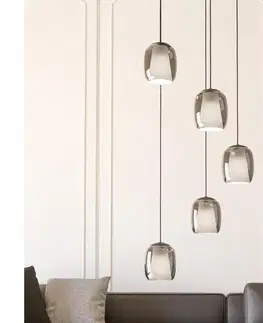 Svietidlá Eglo 901194 - Luster na lanku CIAMPINO 5xE27/28W/230V šedá 901194