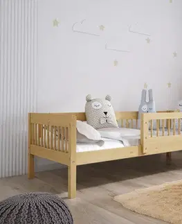 Postele Elvisia Detská posteľ MADIA s matracom bez zásuvky | borovica 80 x 160 cm