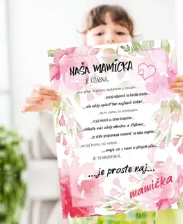 Tabuľky s venovaním (darčeky) Darček pre maminu - Prekvapenie od najlepších detí na svete - tabuľka