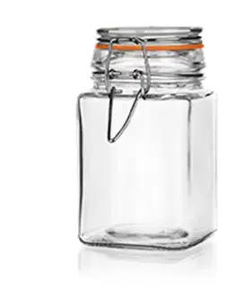 Dekorácie a bytové doplnky Sklenená hermetická dóza Kadrat Lina 260 ml 04k6826o