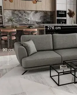 Sedacie súpravy NABBI Leona P rohová sedačka s rozkladom a úložným priestorom tmavosivá