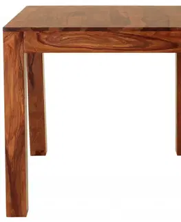 Jedálenské stoly Jedálenský stôl Gani 80x80 z indického masívu palisander