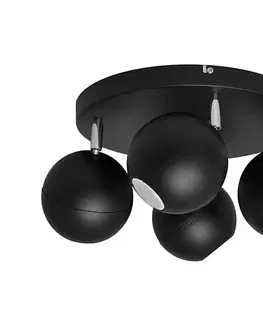 Svietidlá  LED Bodové svietidlo MIDWAY 4xGU10/6,5W/230V čierna R-KD 1804/4 BK