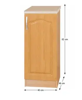 Kuchynské dolné skrinky KONDELA Lora MDF New S40 P dolná kuchynská skrinka jelša