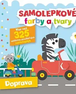 Nalepovačky, vystrihovačky, skladačky Samolepkové farby a tvary - Doprava