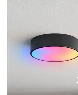 Svietidlá BRILAGI - LED RGBW stmievateľné stropné svietidlo CLARE 2xE27/12W/230V čierne BG0568+2xAI0819